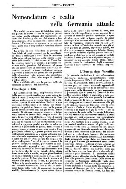 Critica fascista rivista quindicinale del fascismo diretta da Giuseppe Bottai