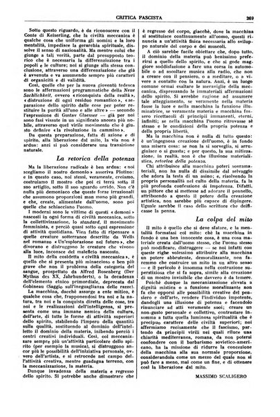 Critica fascista rivista quindicinale del fascismo diretta da Giuseppe Bottai