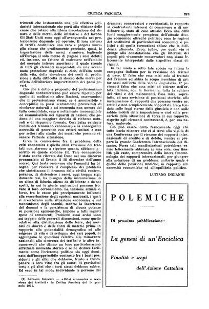 Critica fascista rivista quindicinale del fascismo diretta da Giuseppe Bottai