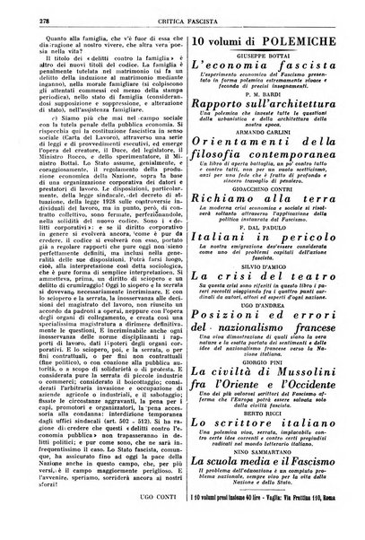 Critica fascista rivista quindicinale del fascismo diretta da Giuseppe Bottai