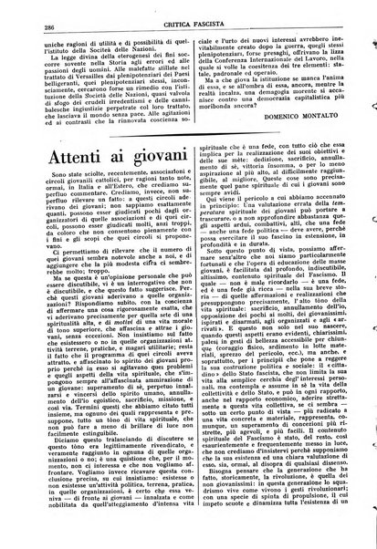 Critica fascista rivista quindicinale del fascismo diretta da Giuseppe Bottai