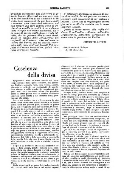 Critica fascista rivista quindicinale del fascismo diretta da Giuseppe Bottai