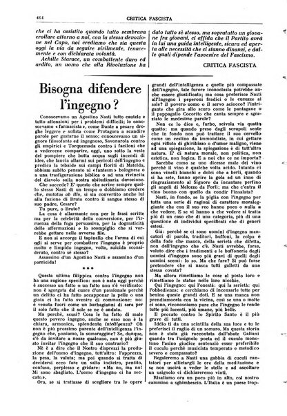 Critica fascista rivista quindicinale del fascismo diretta da Giuseppe Bottai