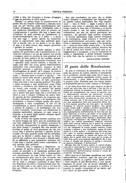 Critica fascista rivista quindicinale del fascismo diretta da Giuseppe Bottai