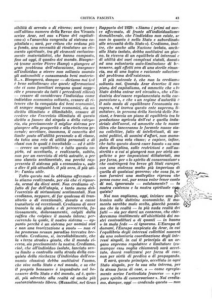 Critica fascista rivista quindicinale del fascismo diretta da Giuseppe Bottai