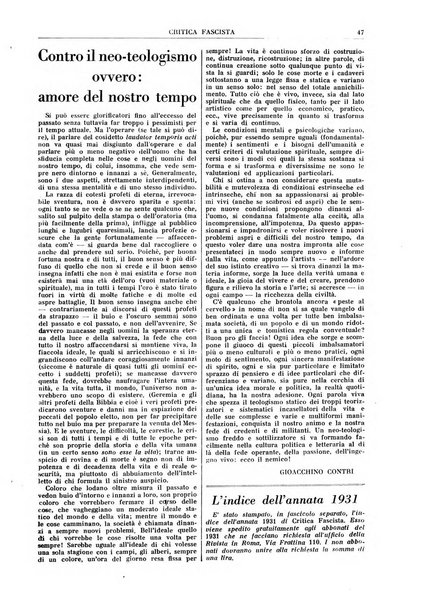 Critica fascista rivista quindicinale del fascismo diretta da Giuseppe Bottai