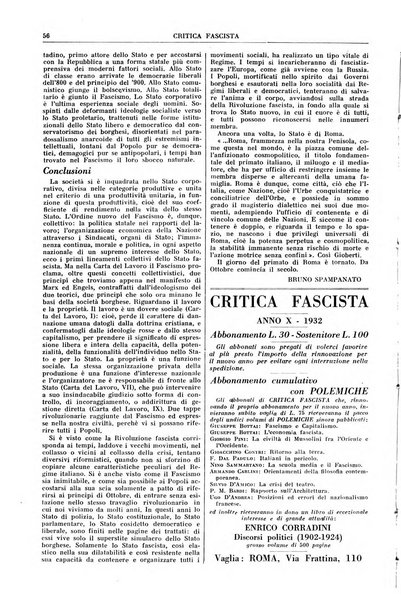 Critica fascista rivista quindicinale del fascismo diretta da Giuseppe Bottai