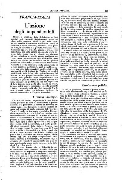 Critica fascista rivista quindicinale del fascismo diretta da Giuseppe Bottai