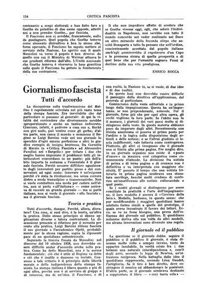 Critica fascista rivista quindicinale del fascismo diretta da Giuseppe Bottai