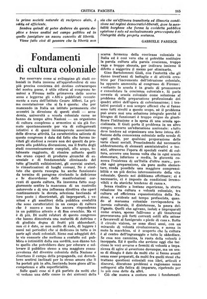 Critica fascista rivista quindicinale del fascismo diretta da Giuseppe Bottai