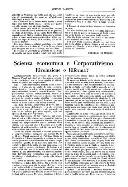 Critica fascista rivista quindicinale del fascismo diretta da Giuseppe Bottai