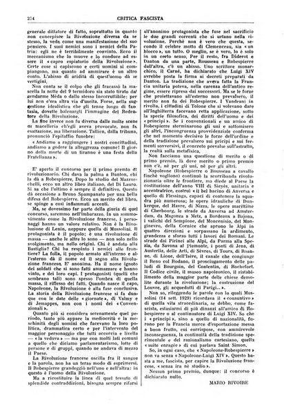 Critica fascista rivista quindicinale del fascismo diretta da Giuseppe Bottai