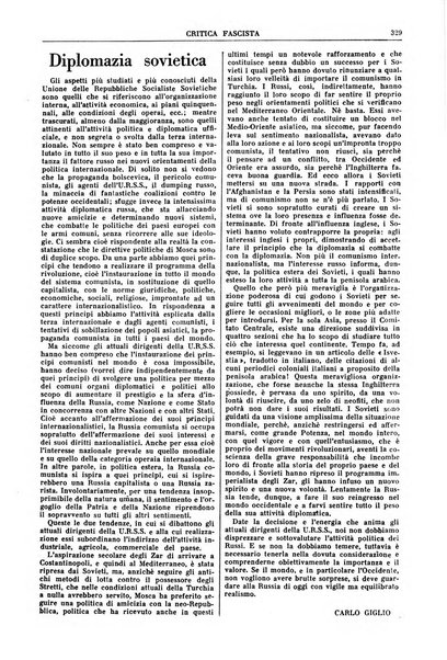 Critica fascista rivista quindicinale del fascismo diretta da Giuseppe Bottai