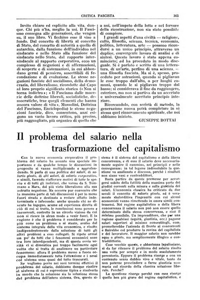 Critica fascista rivista quindicinale del fascismo diretta da Giuseppe Bottai