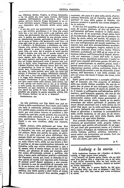 Critica fascista rivista quindicinale del fascismo diretta da Giuseppe Bottai