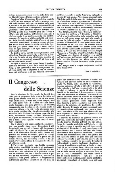 Critica fascista rivista quindicinale del fascismo diretta da Giuseppe Bottai