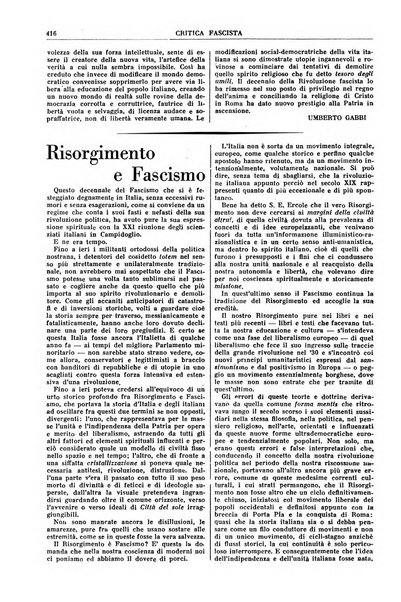 Critica fascista rivista quindicinale del fascismo diretta da Giuseppe Bottai