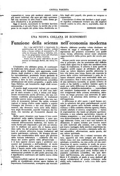 Critica fascista rivista quindicinale del fascismo diretta da Giuseppe Bottai