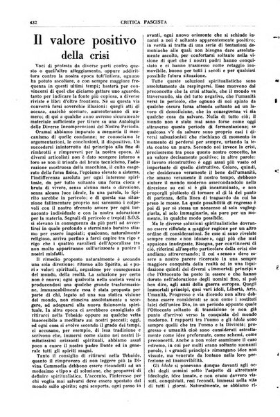 Critica fascista rivista quindicinale del fascismo diretta da Giuseppe Bottai