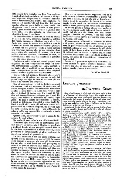 Critica fascista rivista quindicinale del fascismo diretta da Giuseppe Bottai