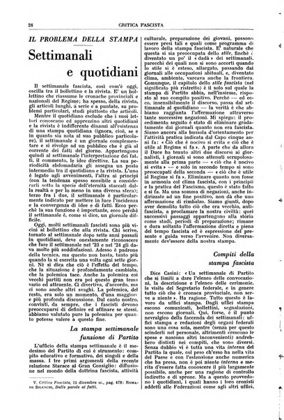 Critica fascista rivista quindicinale del fascismo diretta da Giuseppe Bottai