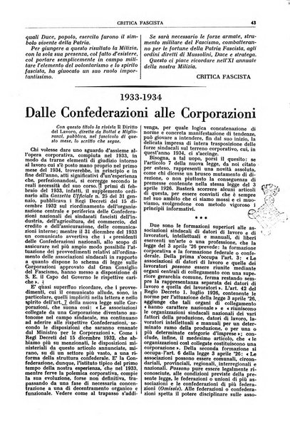 Critica fascista rivista quindicinale del fascismo diretta da Giuseppe Bottai