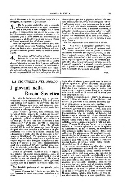 Critica fascista rivista quindicinale del fascismo diretta da Giuseppe Bottai