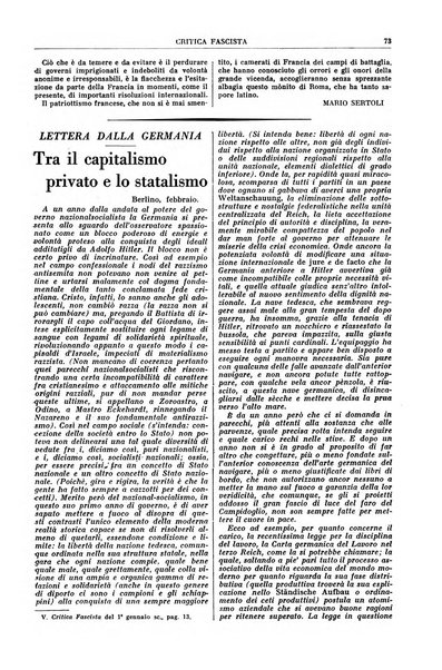 Critica fascista rivista quindicinale del fascismo diretta da Giuseppe Bottai