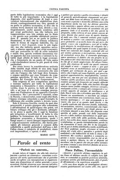 Critica fascista rivista quindicinale del fascismo diretta da Giuseppe Bottai