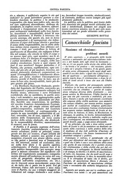 Critica fascista rivista quindicinale del fascismo diretta da Giuseppe Bottai