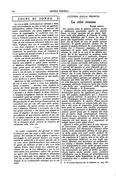 Critica fascista rivista quindicinale del fascismo diretta da Giuseppe Bottai