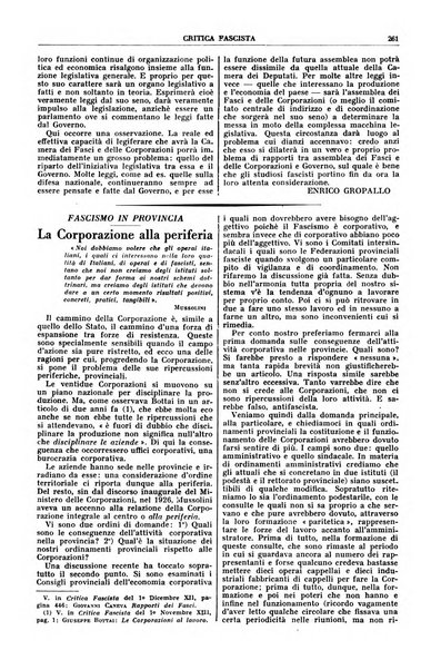 Critica fascista rivista quindicinale del fascismo diretta da Giuseppe Bottai