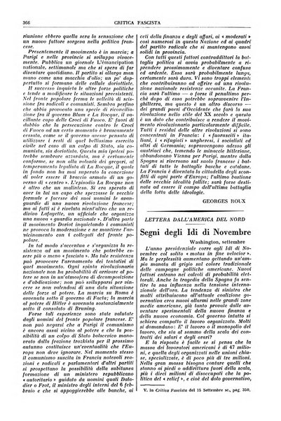 Critica fascista rivista quindicinale del fascismo diretta da Giuseppe Bottai