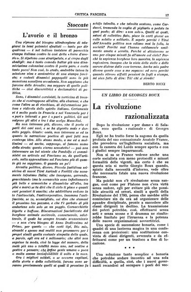 Critica fascista rivista quindicinale del fascismo diretta da Giuseppe Bottai