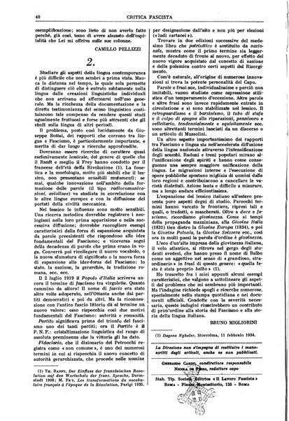 Critica fascista rivista quindicinale del fascismo diretta da Giuseppe Bottai