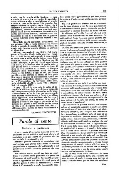 Critica fascista rivista quindicinale del fascismo diretta da Giuseppe Bottai