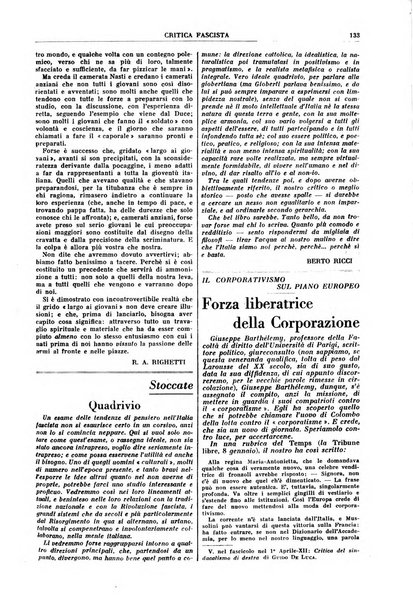 Critica fascista rivista quindicinale del fascismo diretta da Giuseppe Bottai