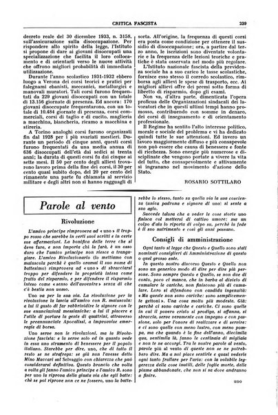 Critica fascista rivista quindicinale del fascismo diretta da Giuseppe Bottai