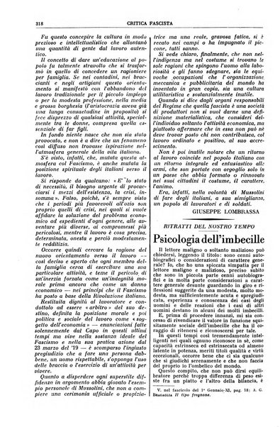 Critica fascista rivista quindicinale del fascismo diretta da Giuseppe Bottai