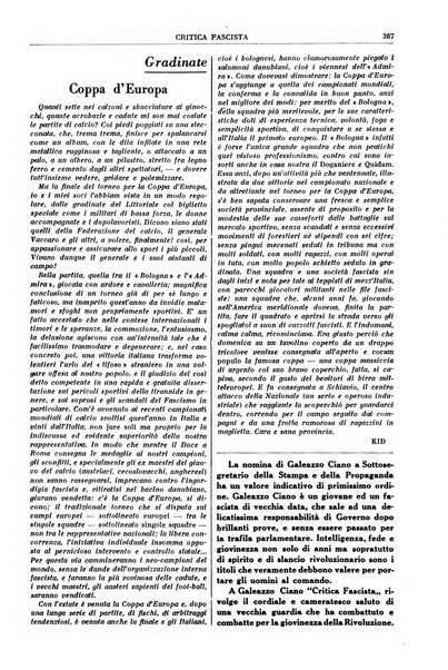 Critica fascista rivista quindicinale del fascismo diretta da Giuseppe Bottai