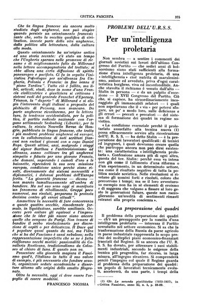 Critica fascista rivista quindicinale del fascismo diretta da Giuseppe Bottai