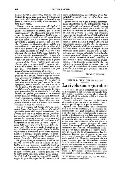 Critica fascista rivista quindicinale del fascismo diretta da Giuseppe Bottai