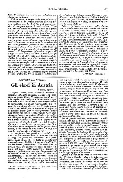 Critica fascista rivista quindicinale del fascismo diretta da Giuseppe Bottai