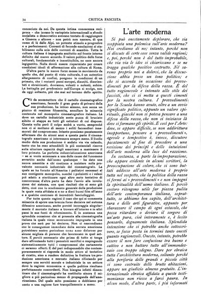 Critica fascista rivista quindicinale del fascismo diretta da Giuseppe Bottai