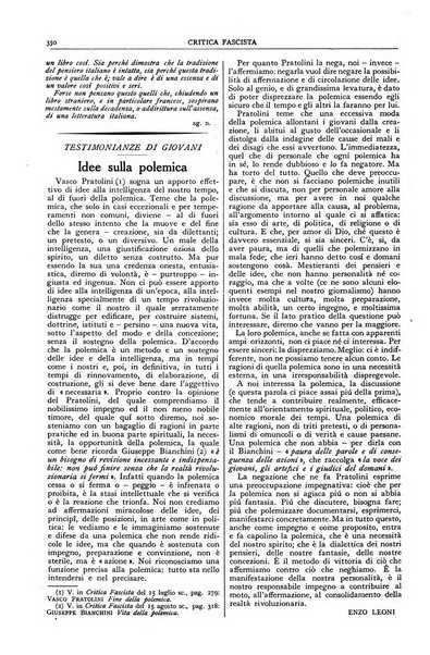 Critica fascista rivista quindicinale del fascismo diretta da Giuseppe Bottai