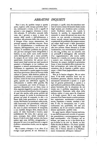 Critica fascista rivista quindicinale del fascismo diretta da Giuseppe Bottai