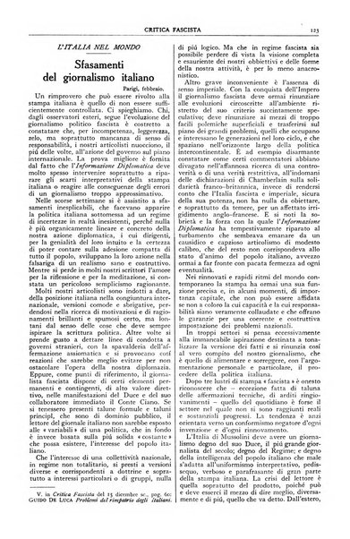 Critica fascista rivista quindicinale del fascismo diretta da Giuseppe Bottai