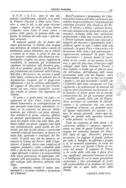 Critica fascista rivista quindicinale del fascismo diretta da Giuseppe Bottai