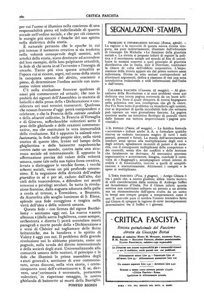 Critica fascista rivista quindicinale del fascismo diretta da Giuseppe Bottai