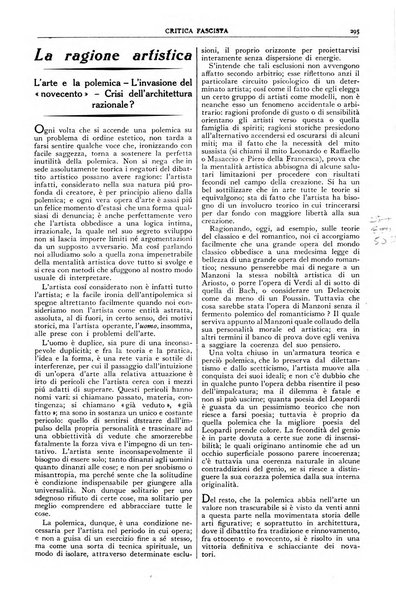 Critica fascista rivista quindicinale del fascismo diretta da Giuseppe Bottai